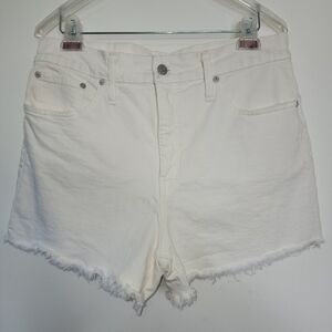 Madewell denim women 32 cutoff white shorts